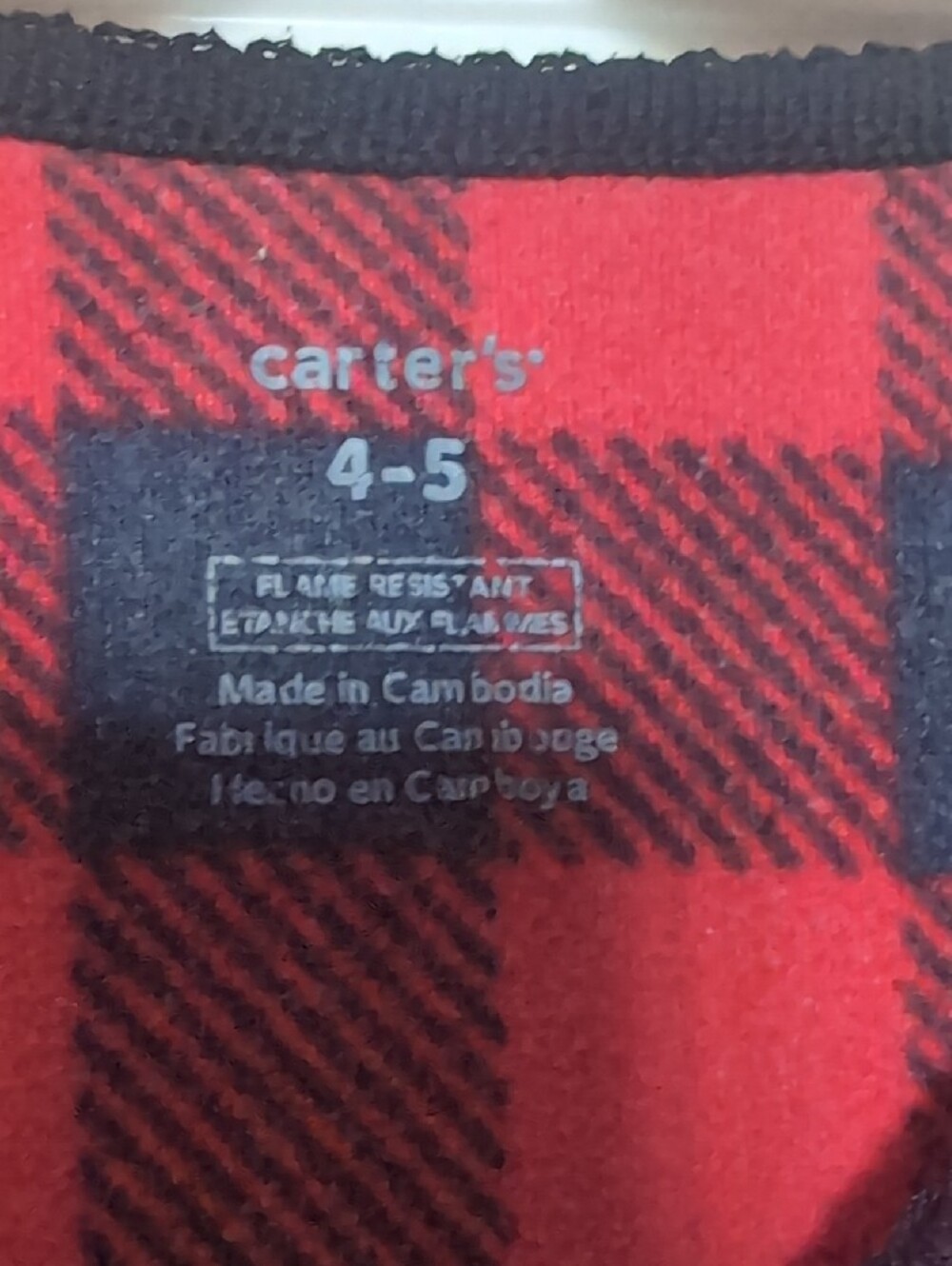 Carter's Plaid Fleece Night Gown - Picture 2 of 4